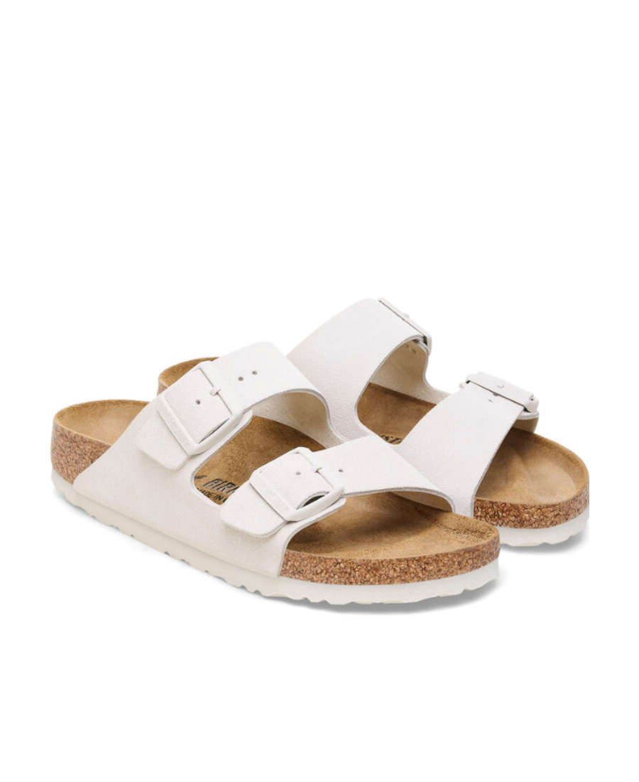Birkenstock Arizona Suede Slides In White