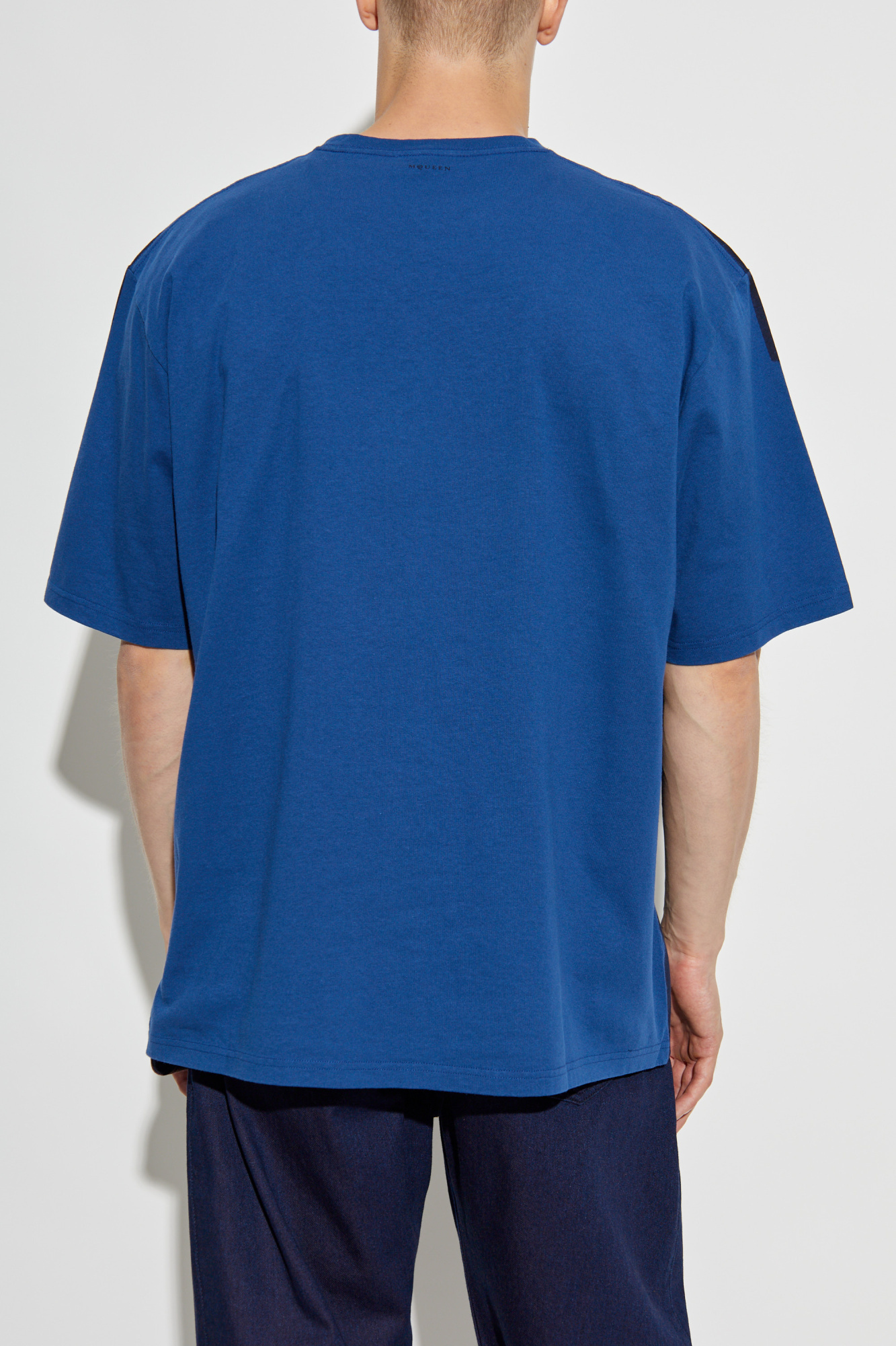 Alexander Mcqueen T-shirt With Print In Blue