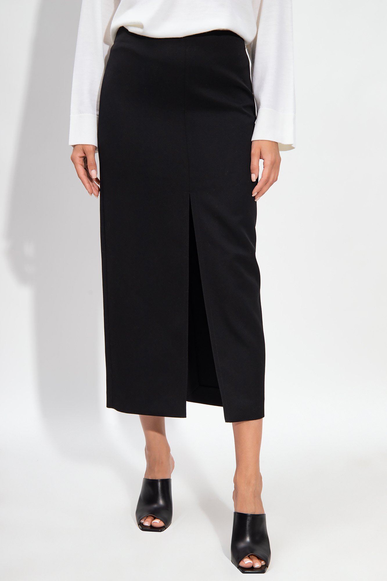 Bottega Veneta Skirt With Slits In Black