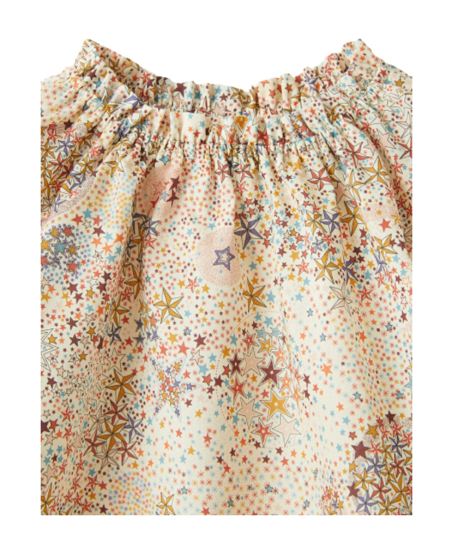 Il Gufo Graphic-print Cotton Blouse In Nude