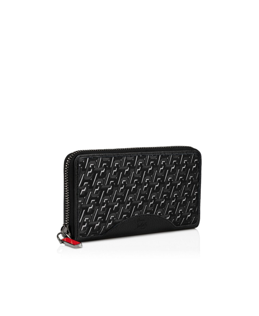 Christian Louboutin Panettone Leather Wallet In Black