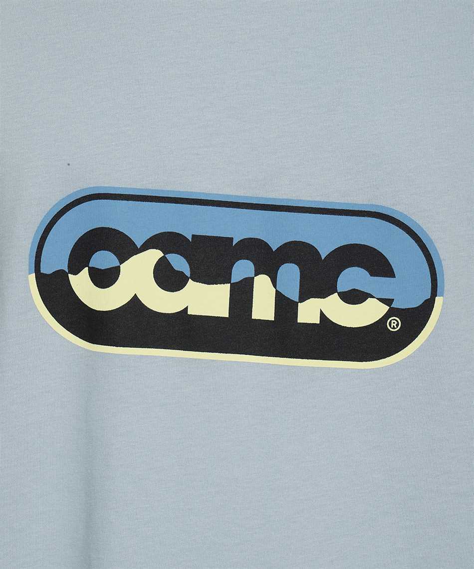 Oamc Light-blue Cotton Oversize T-shirt In Gray
