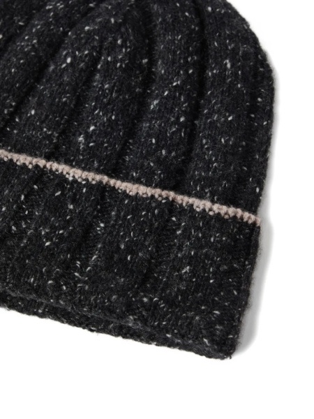Brunello Cucinelli Rib-knit Cashmere Beanie In Black