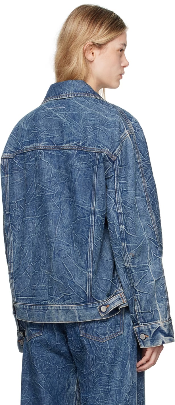 MM6 MAISON MARGIELA PRINTED LONG-SLEEVED DENIM COAT