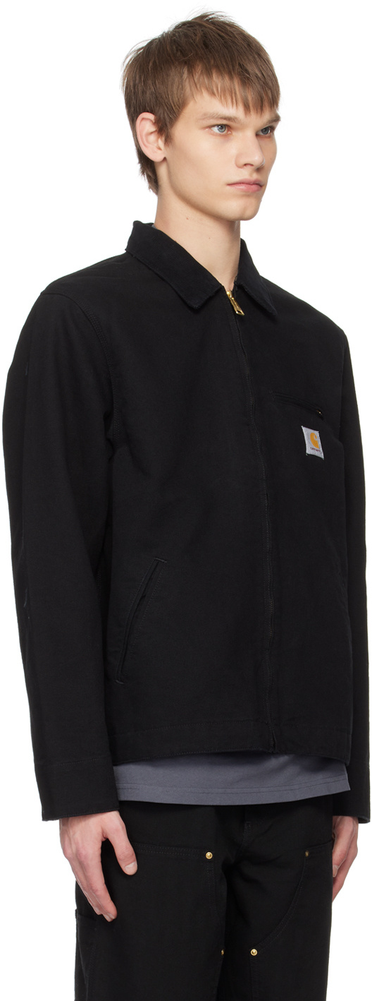 Carhartt Work In Progress Detroit Organic Cotton Canvas Jacket In Black
