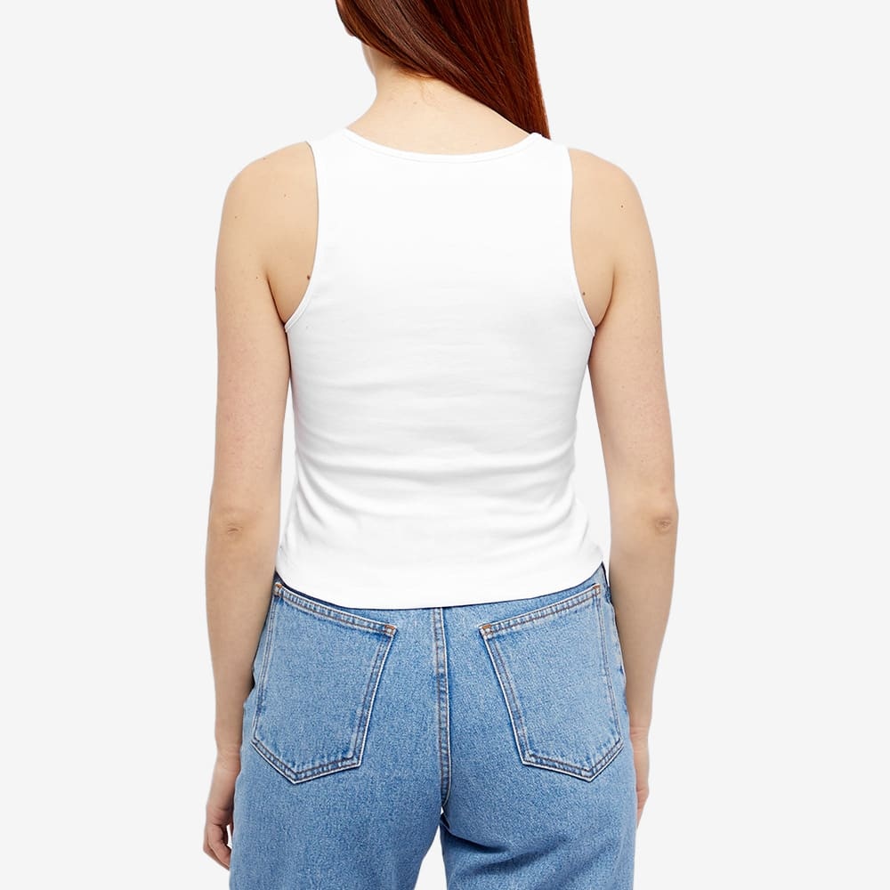 Gcds Sleeveless Jersey-knit Top In White