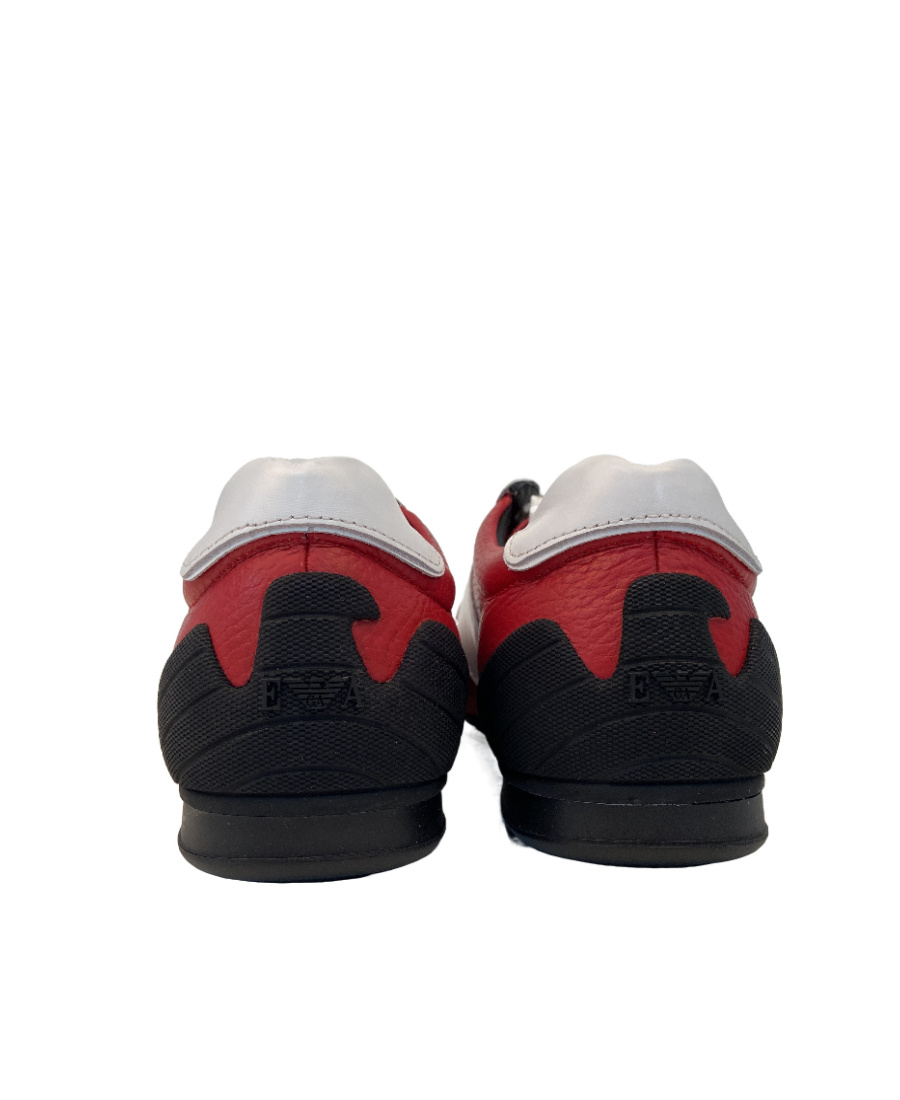 Emporio Armani Logo Details Casual Sports Shoes In Red