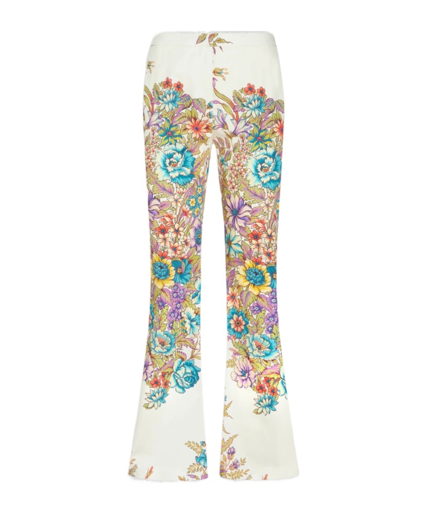 Shop Etro Printed Casual Pants In Multicolor