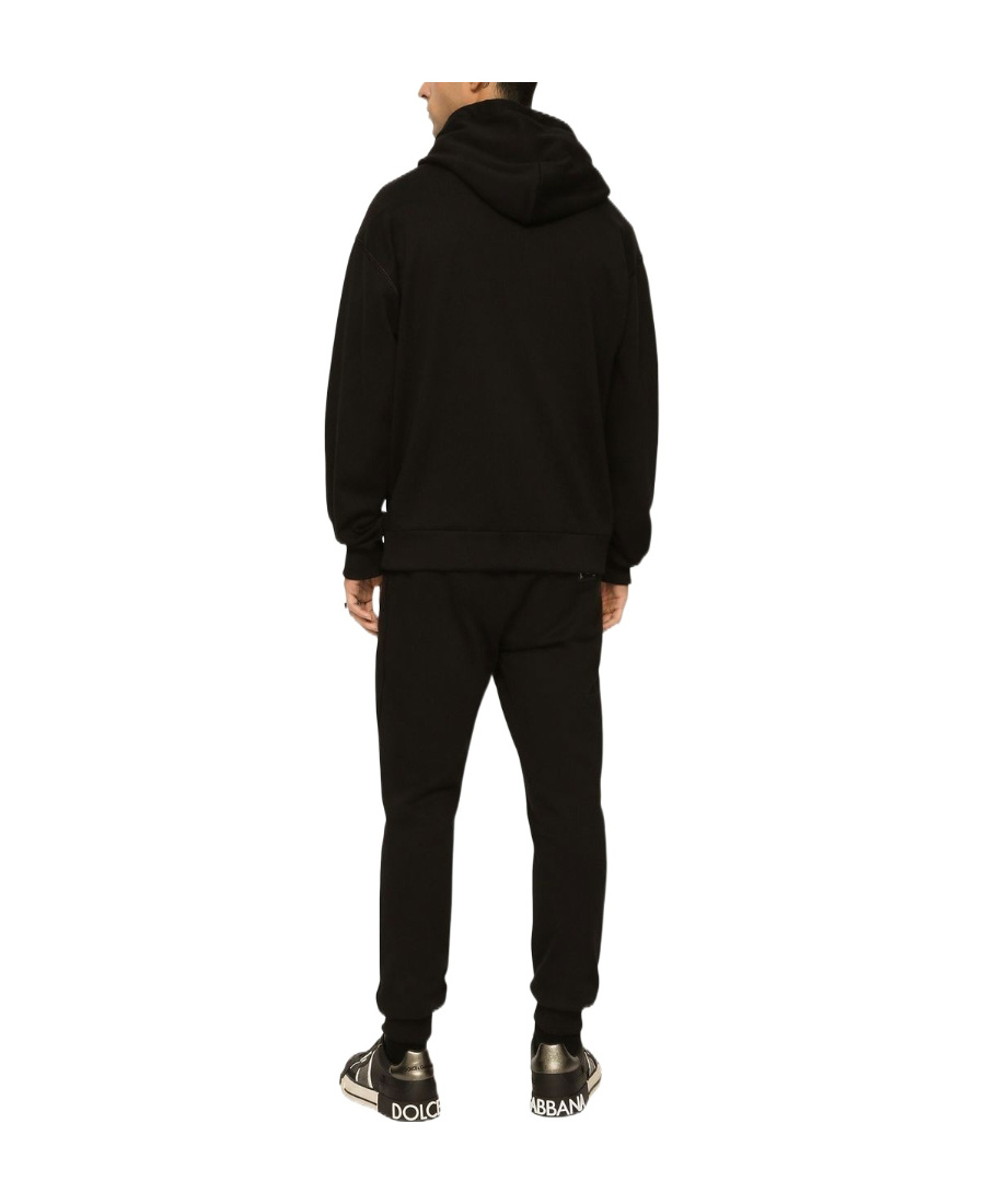 DOLCE & GABBANA DOLCE  GABBANA LOGO PLAQUE DRAWSTRING HOODIE