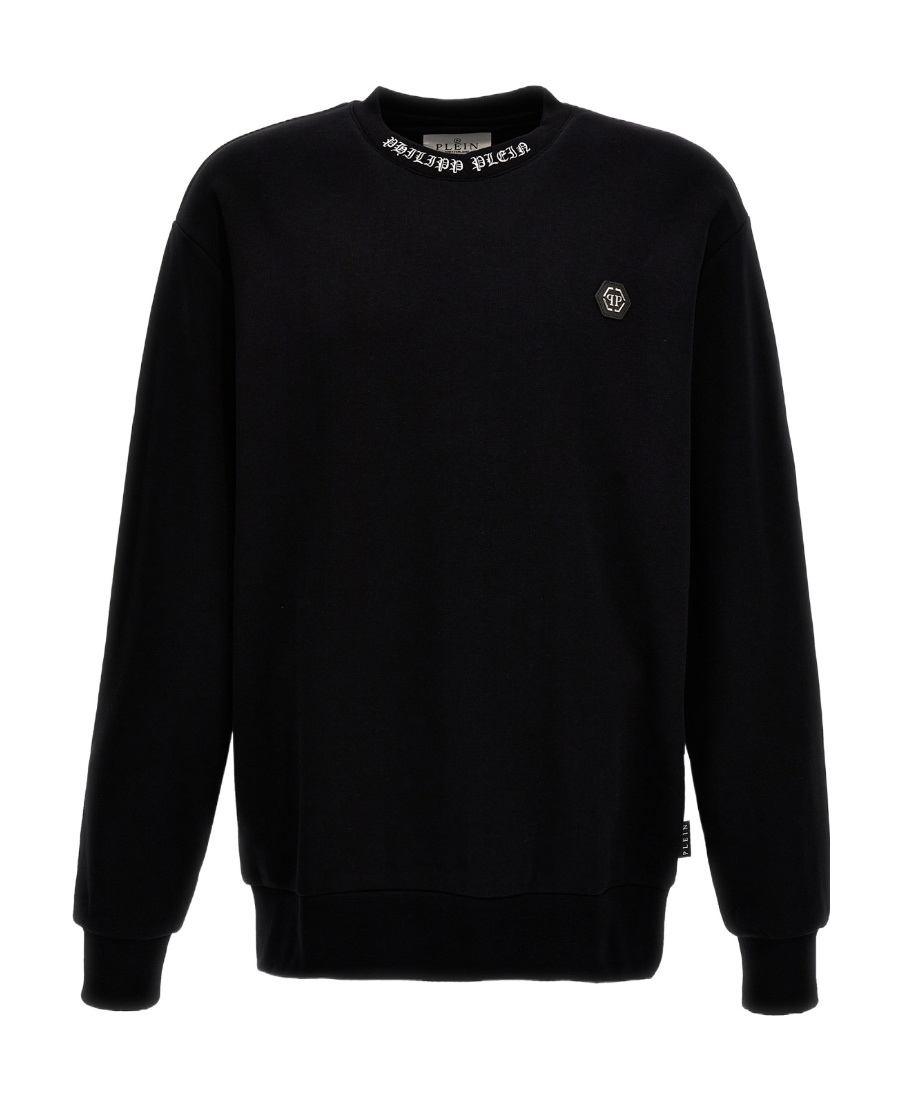 Shop Philipp Plein Hooded Long-sleeved Sweater In Black