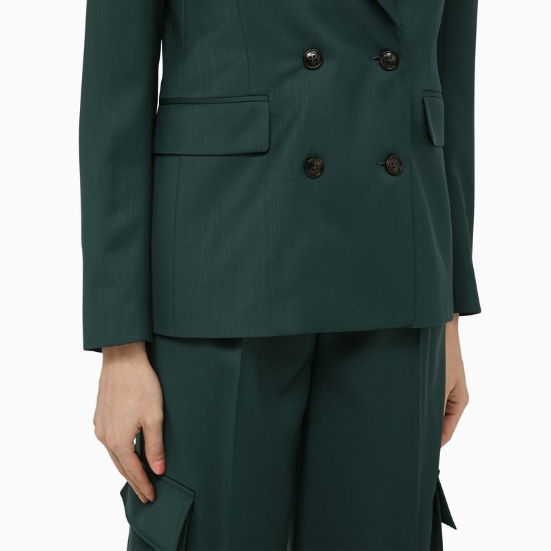 Amiri Forest Green Double-breasted Jacket In Wool