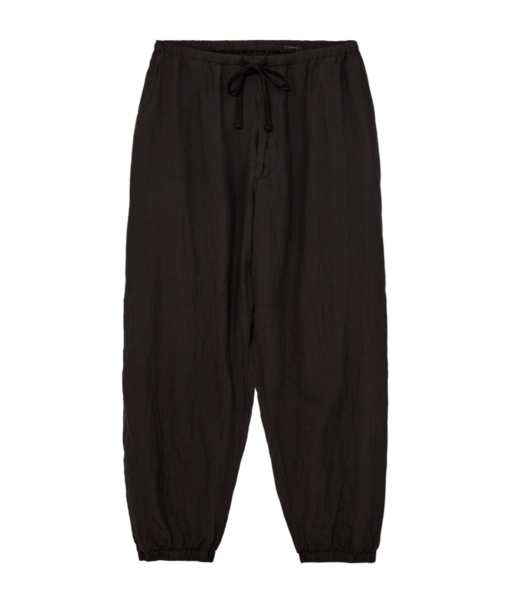 Comoli Drawstring Casual Pants In Black