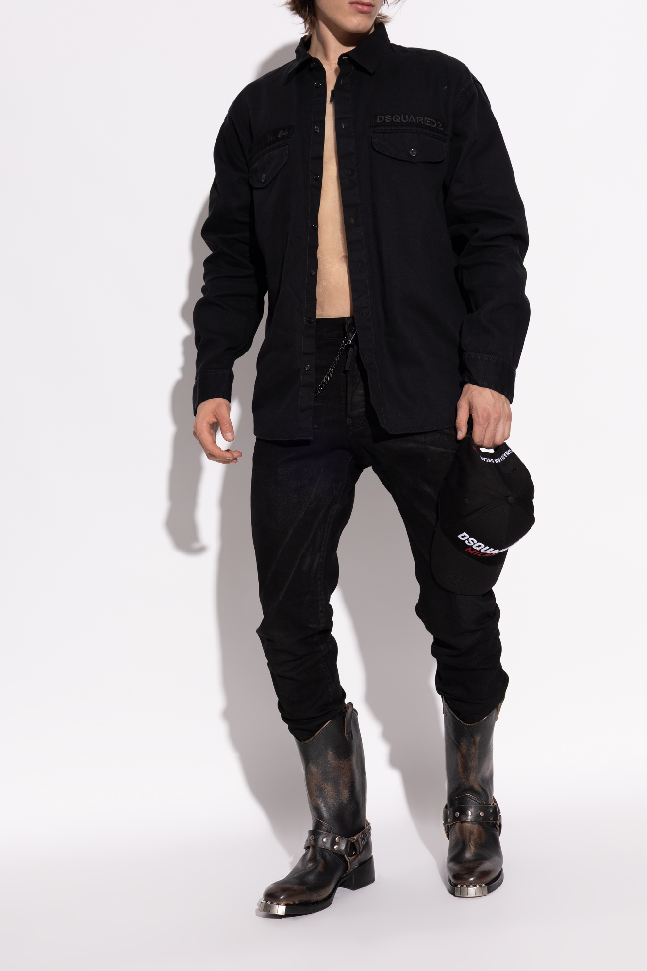 Dsquared2 Round-toed Boots In Brown