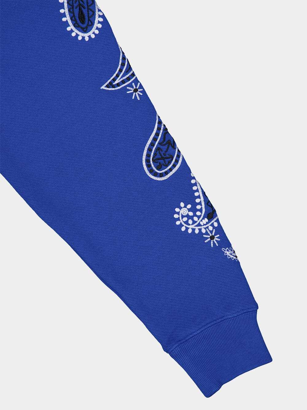 Off-white Off White "arrow Bandana Crewneck Sweat In Blue