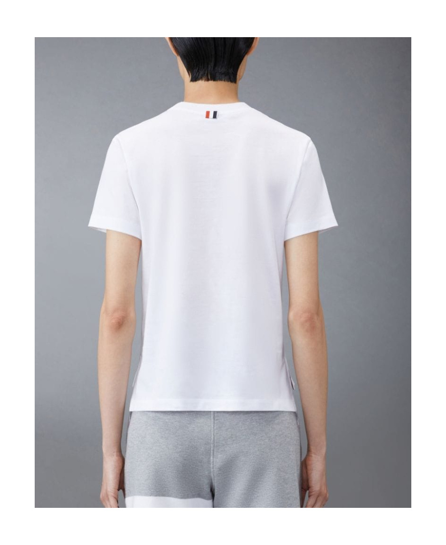 Thom Browne Side Slits Relaxed T-shirt In White