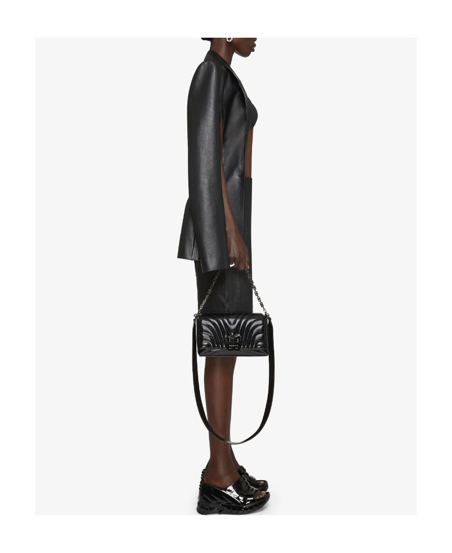 Givenchy Single-breasted Open Leather Jacket In Black