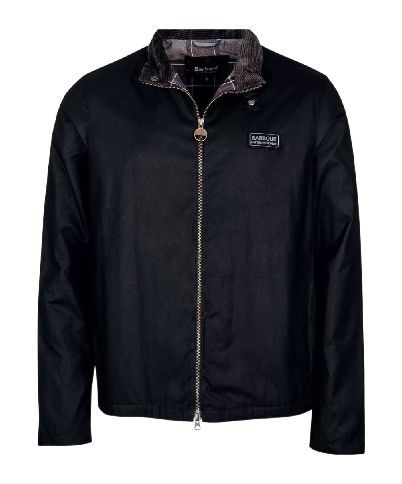 Shop Barbour Logo-patch Cotton Jacket In Black