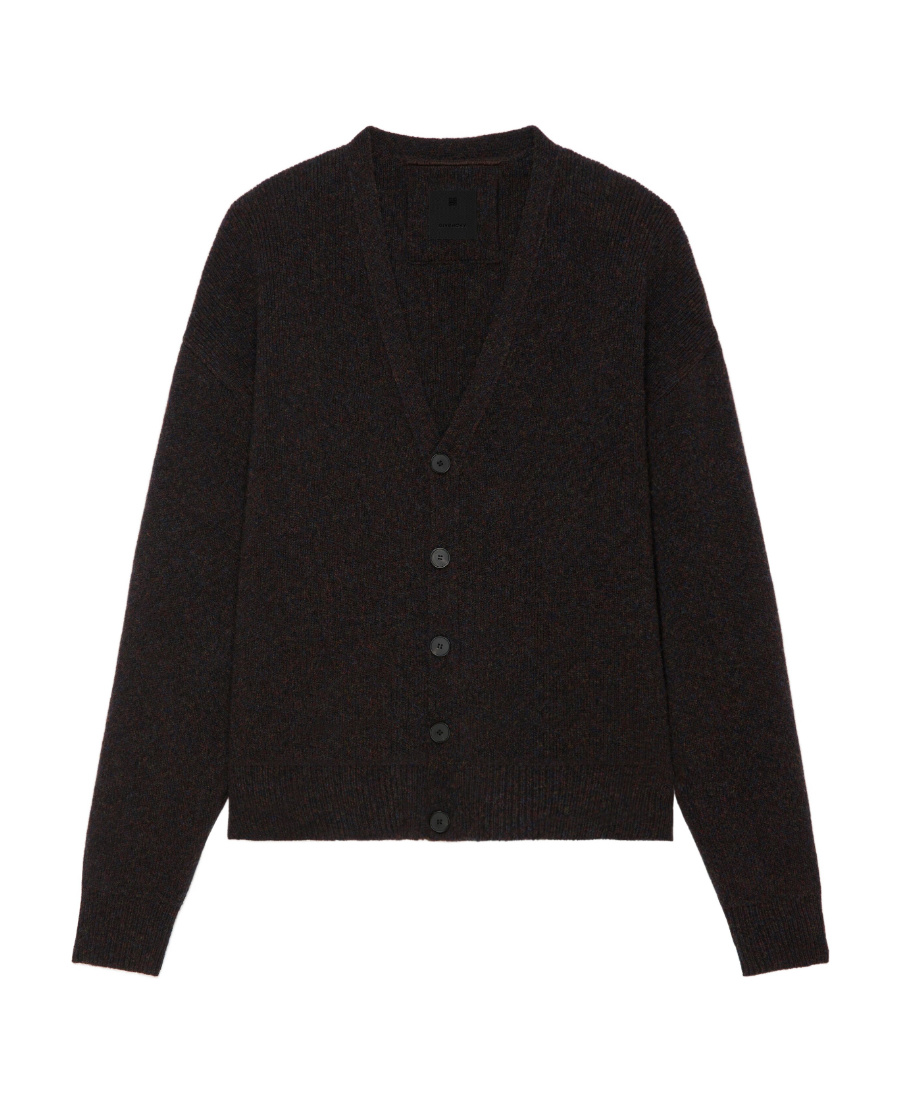 Givenchy Logo Sweater Cardigan In Black