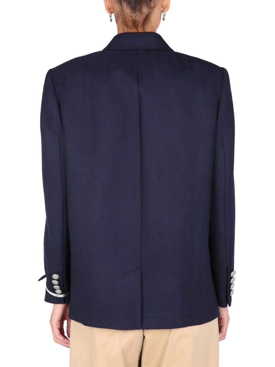 Alexander Mcqueen Double-breasted Wool-blend Blazer In Black