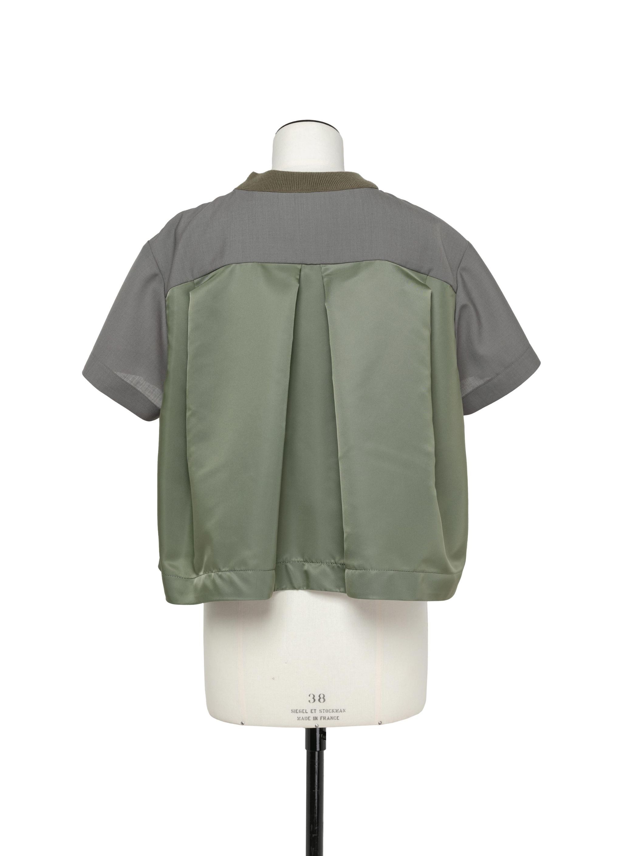 Sacai Pleated Short-sleeve T-shirt In Black