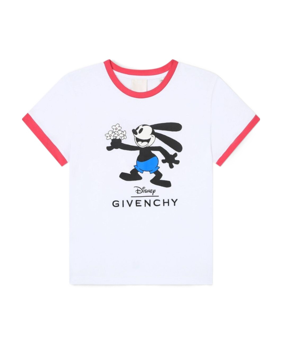 Givenchy Cartoon-print Organic-cotton T-shirt In White