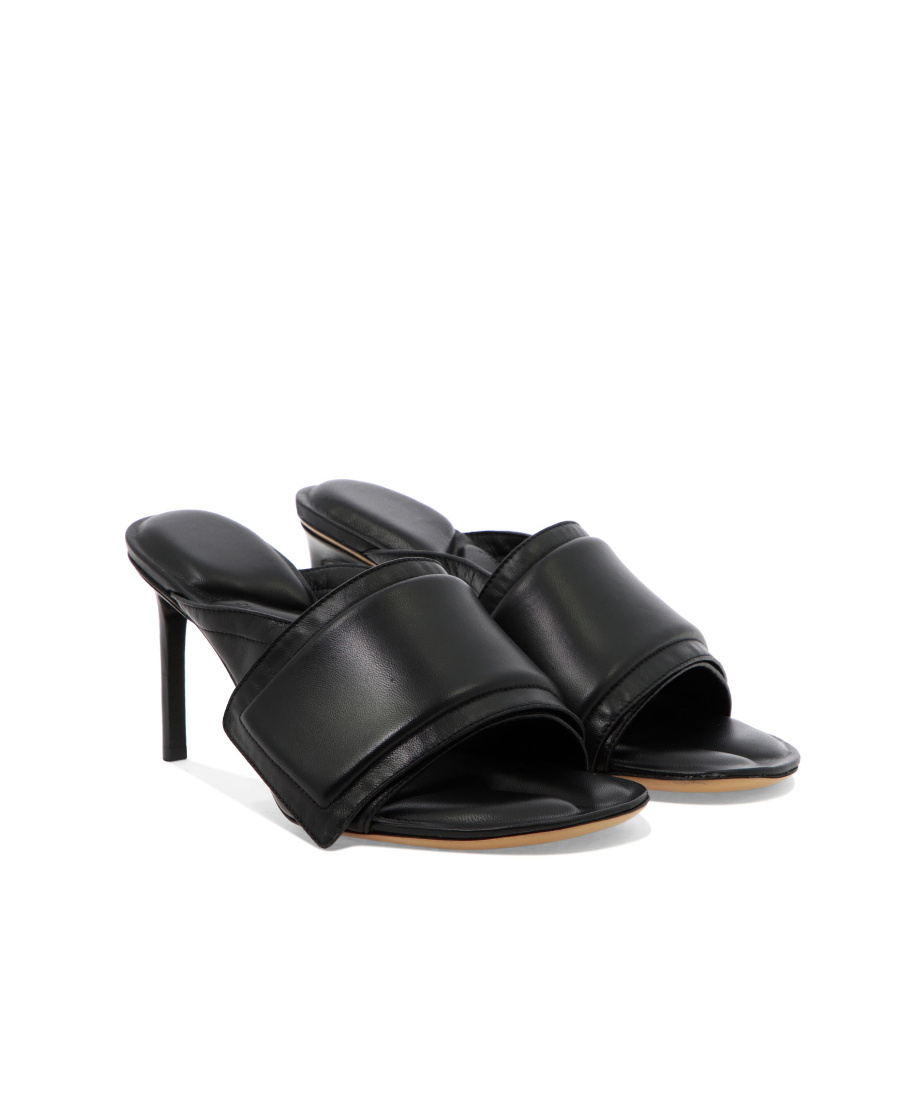 Jacquemus Les Mules Aqua Scuba Slide Stilettos In Black