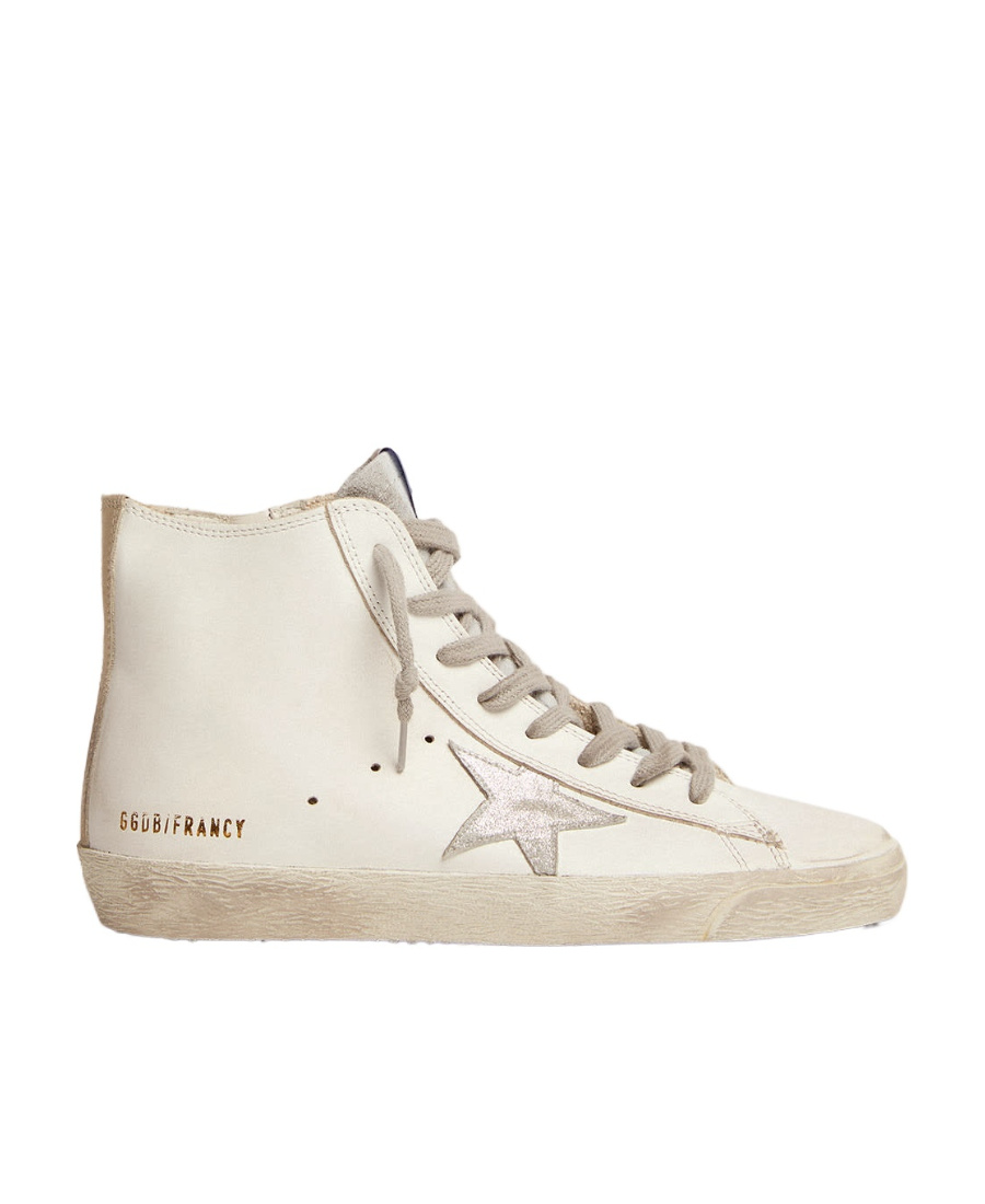 GOLDEN GOOSE FRANCY SNEAKERS IN LEATHER WITH SUEDE STAR