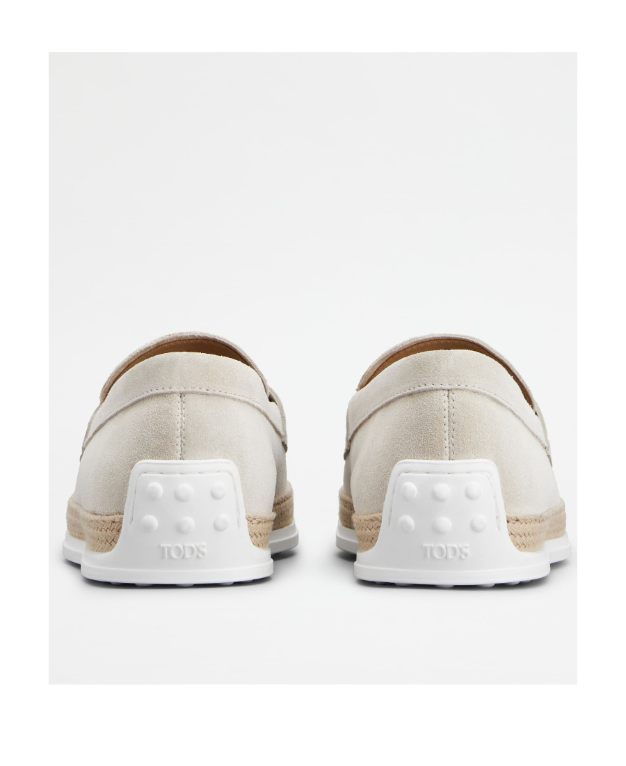 Tod's Penny-slot Suede Loafers In White