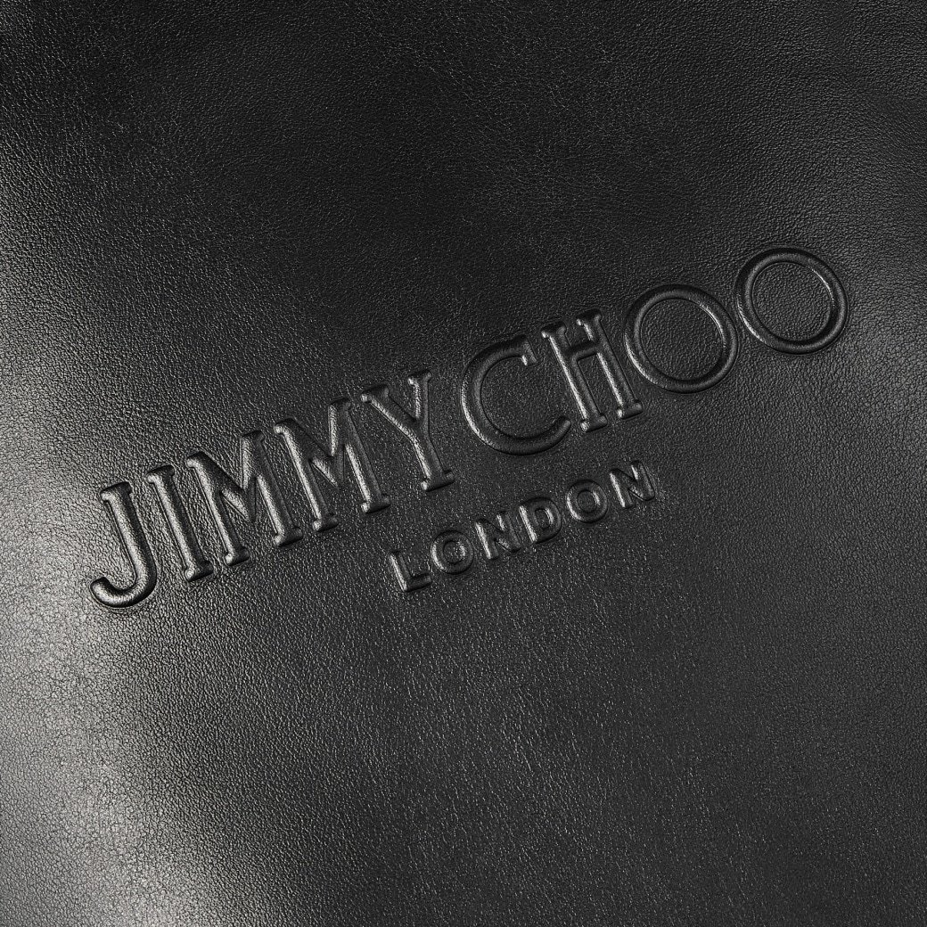 Jimmy Choo Debossed-logo Leather Tote Bag In Black