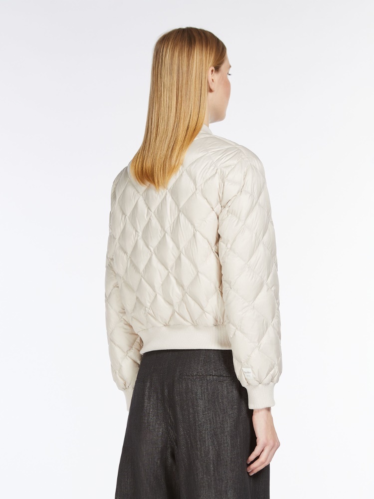 Max Mara Double-sided Pilot Down Jacket In White