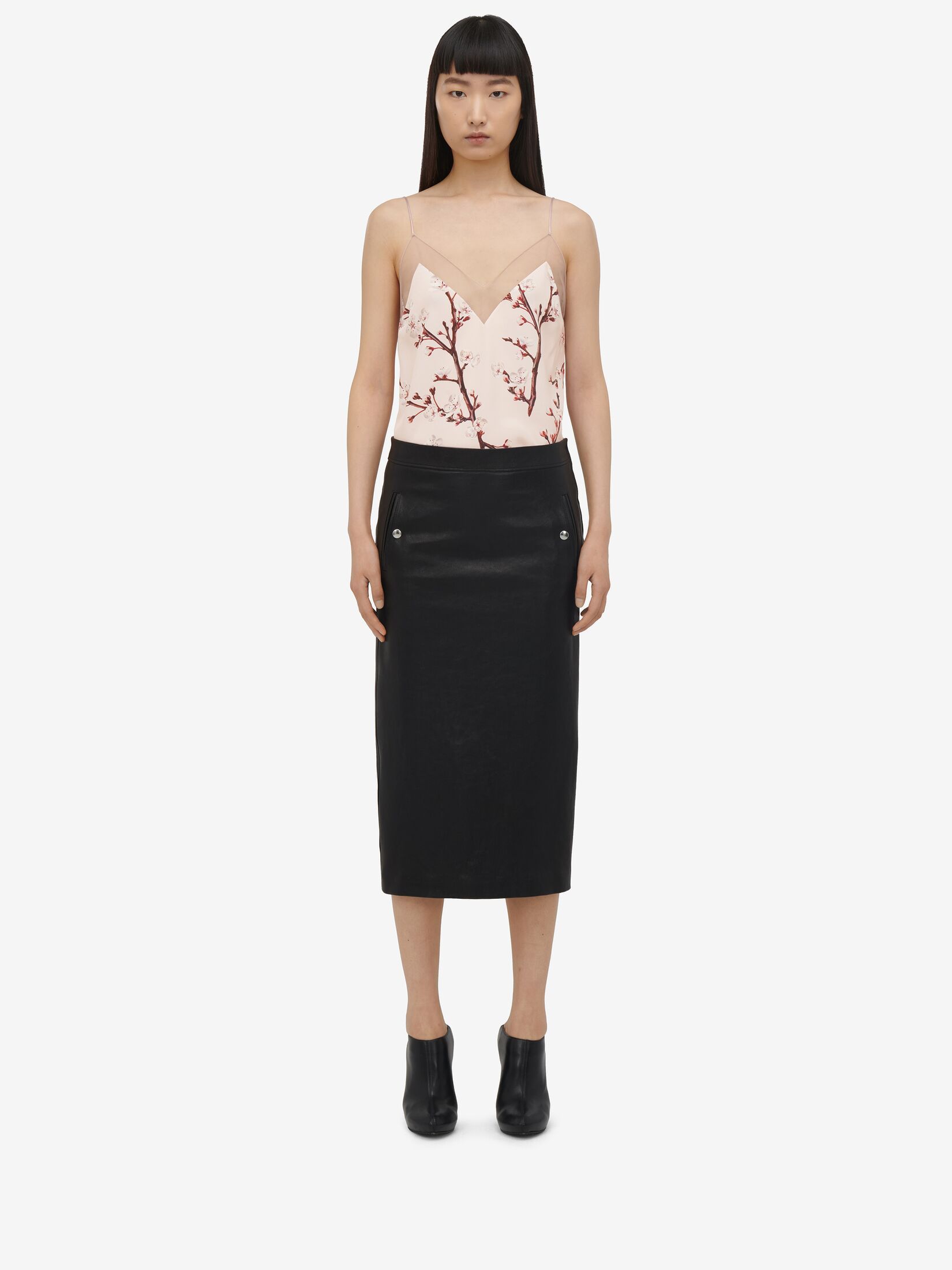 Alexander Mcqueen Blossom Sleeveless Camisole In Pink In Pink