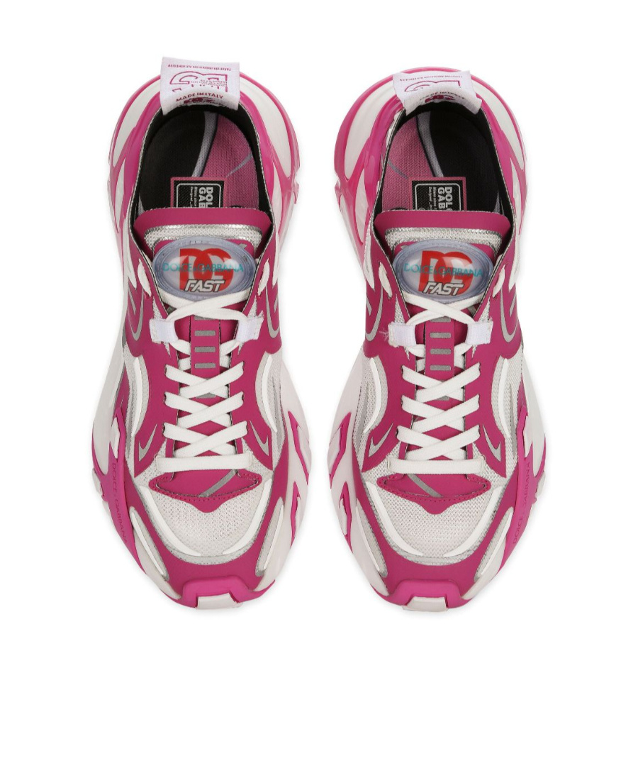 Dolce & Gabbana Round-headed Low-top Casual Shoes In Pink