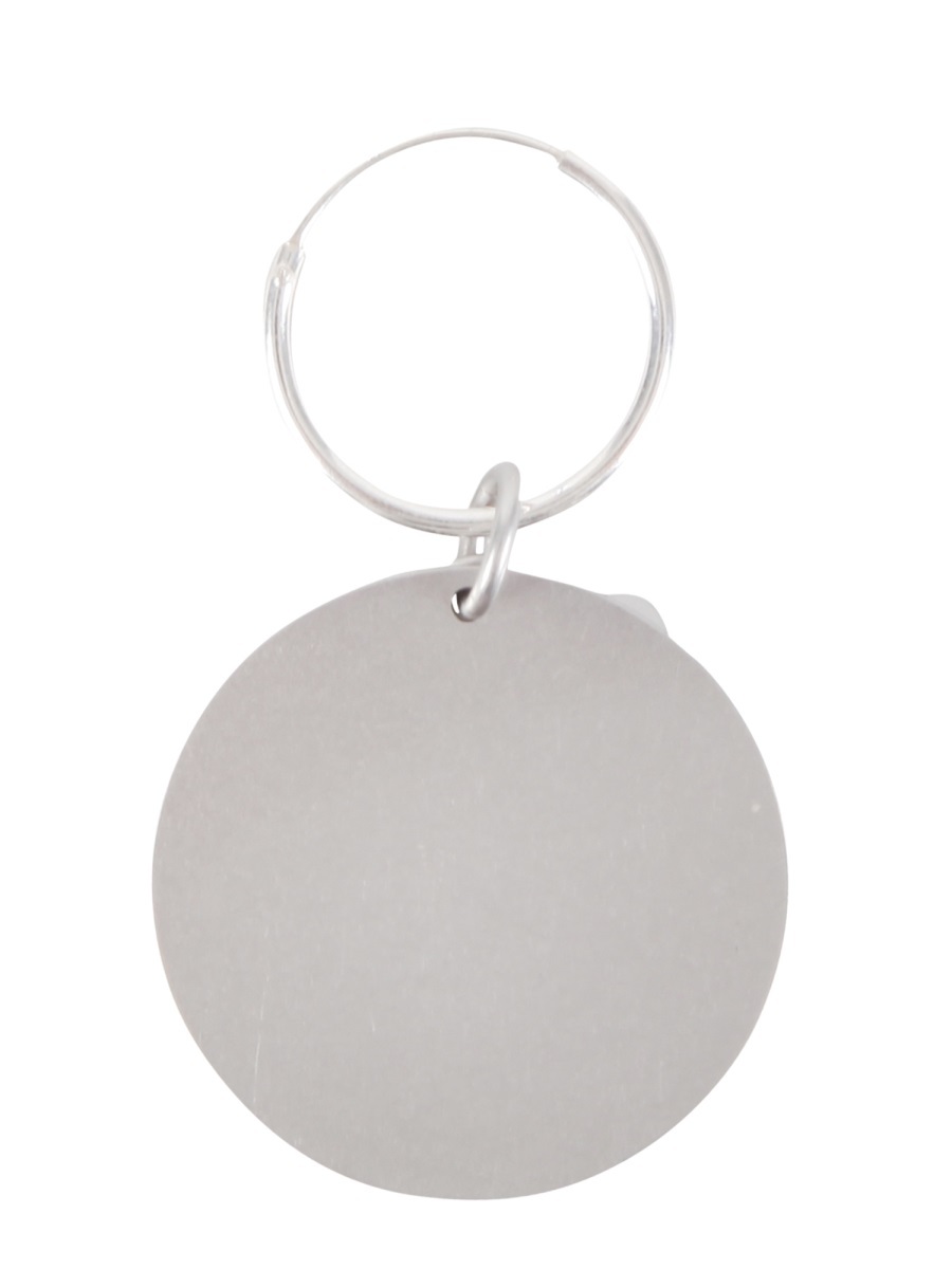 Raf Simons Circle Single Earrings In White