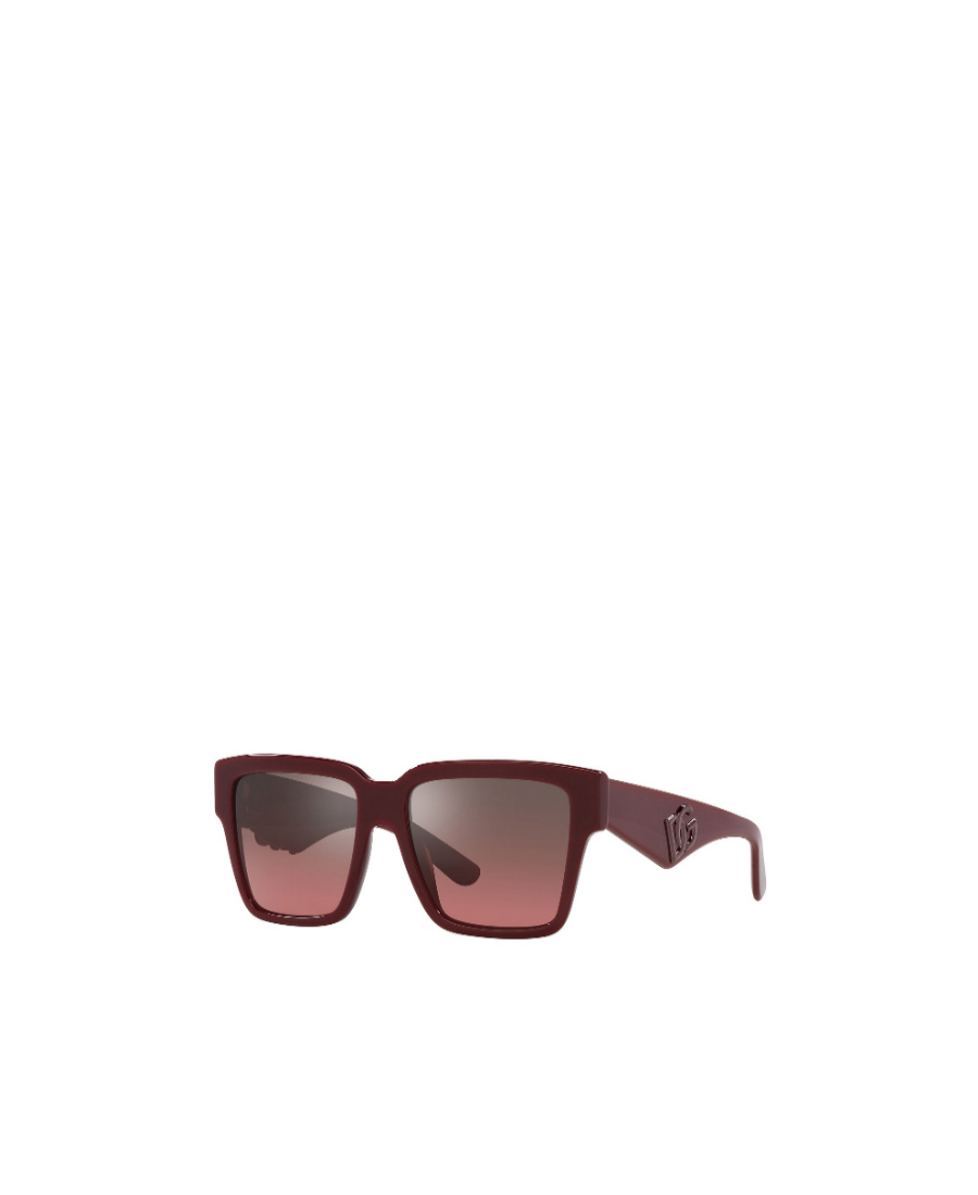 Dolce & Gabbana Logo-plaque Rectangle-frame Sunglasses In Brown