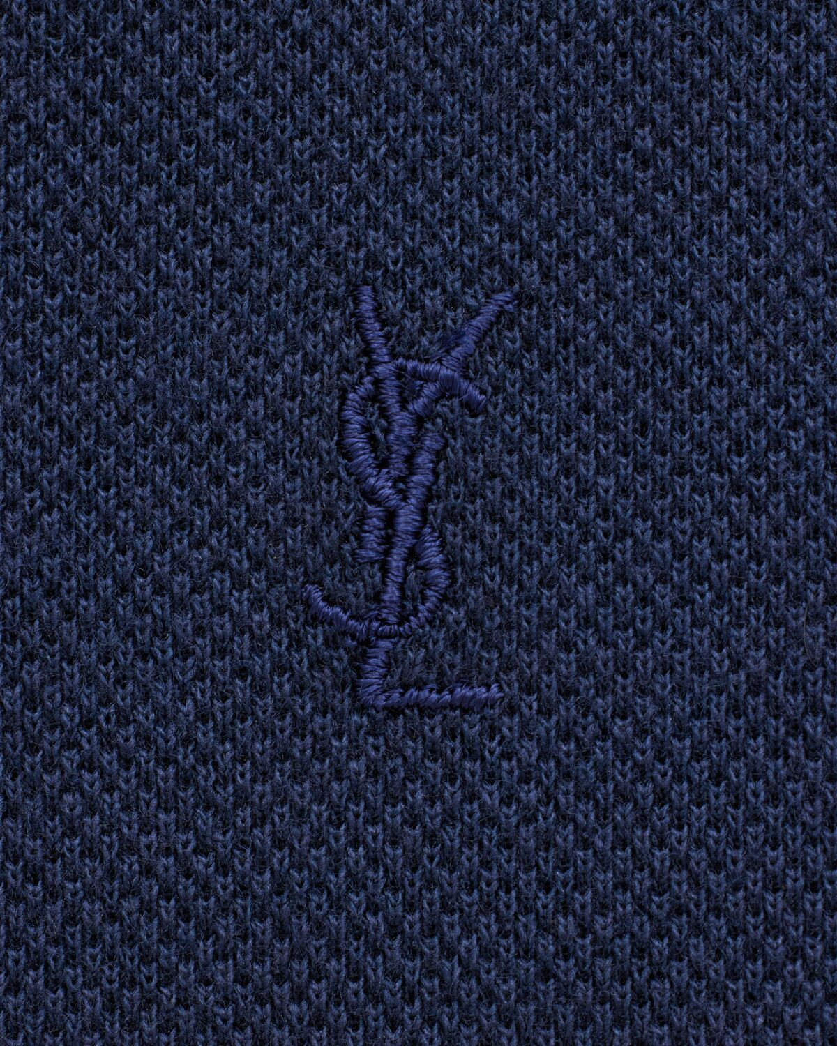 Saint Laurent Cassandre Polo Shirt In Blue