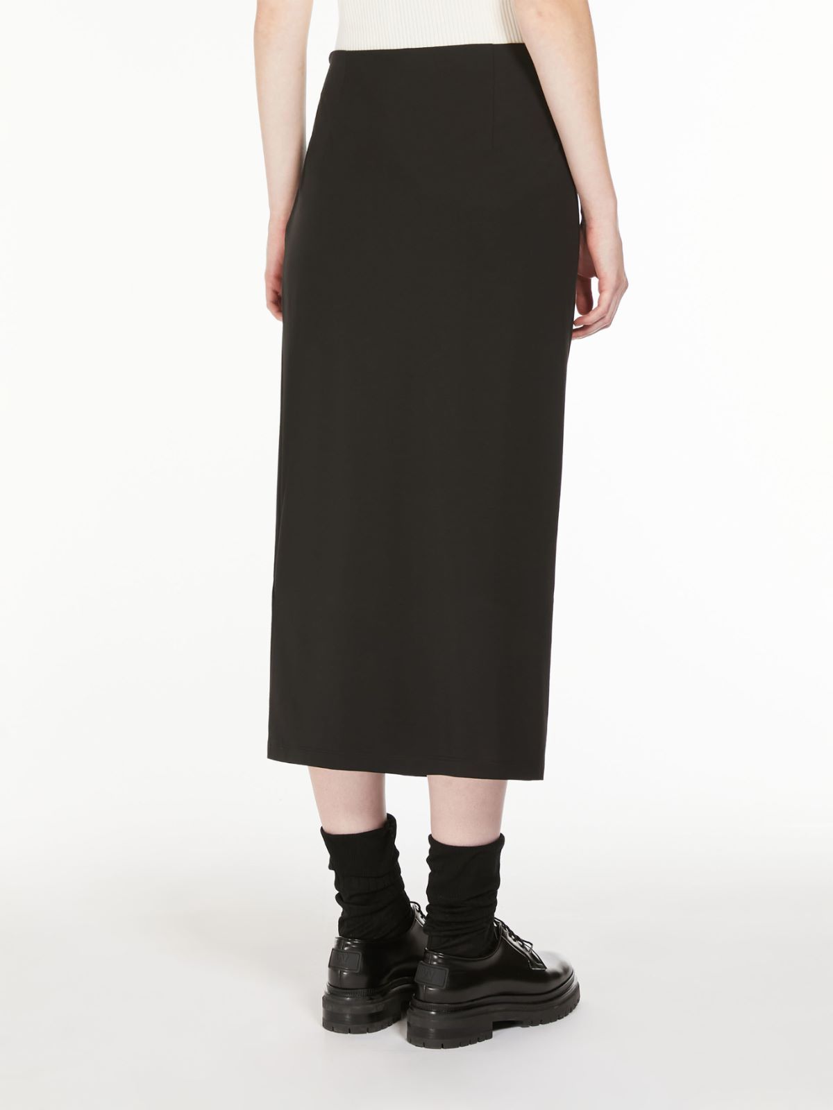 Weekend Max Mara Falling Smooth Skirt In Black