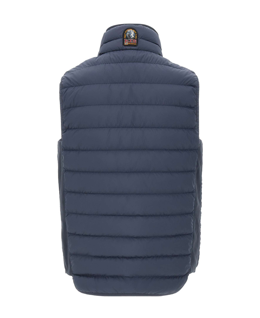Parajumpers Zipper Down Vest In Blue