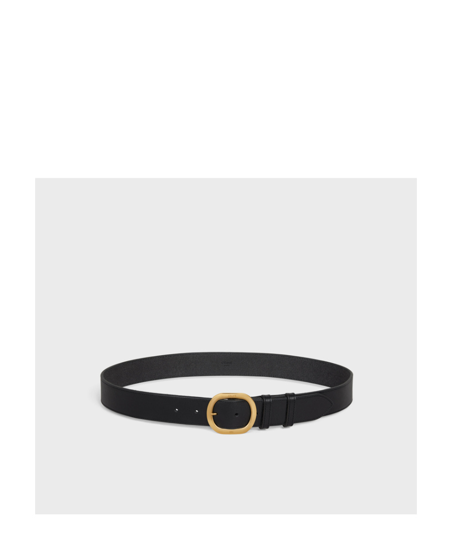 Celine Logo Belt In Black