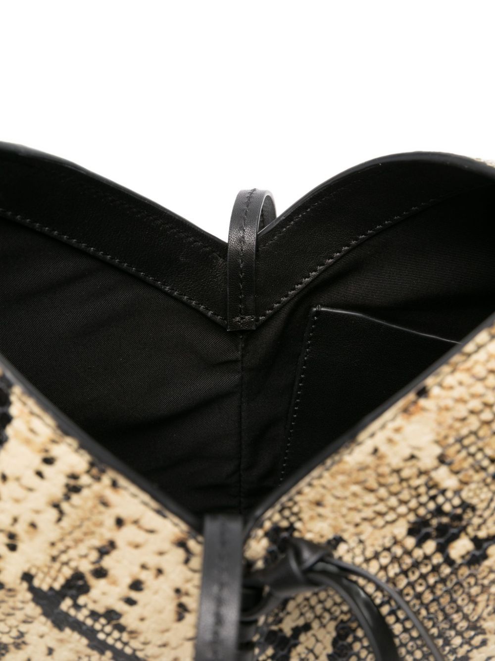 Isabel Marant Snakeskin-print Drawstring Tote Bag In Brown