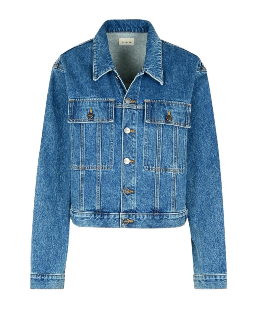 Khaite Saunder Buttoned Denim Jacket In Blue