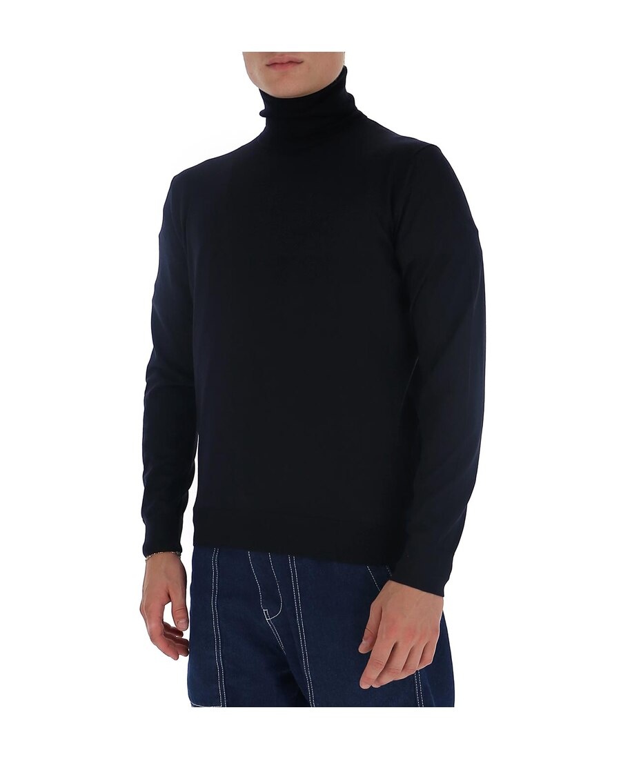 Prada Wool Turtleneck Sweater In Blue