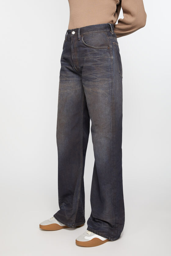 Acne Studios 2021f High-rise Loose-fit Jeans In Black