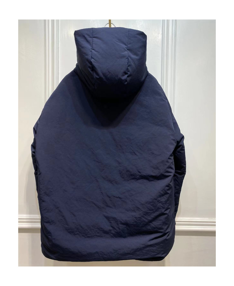 Jil Sander Hooded Down Jacket In Blue