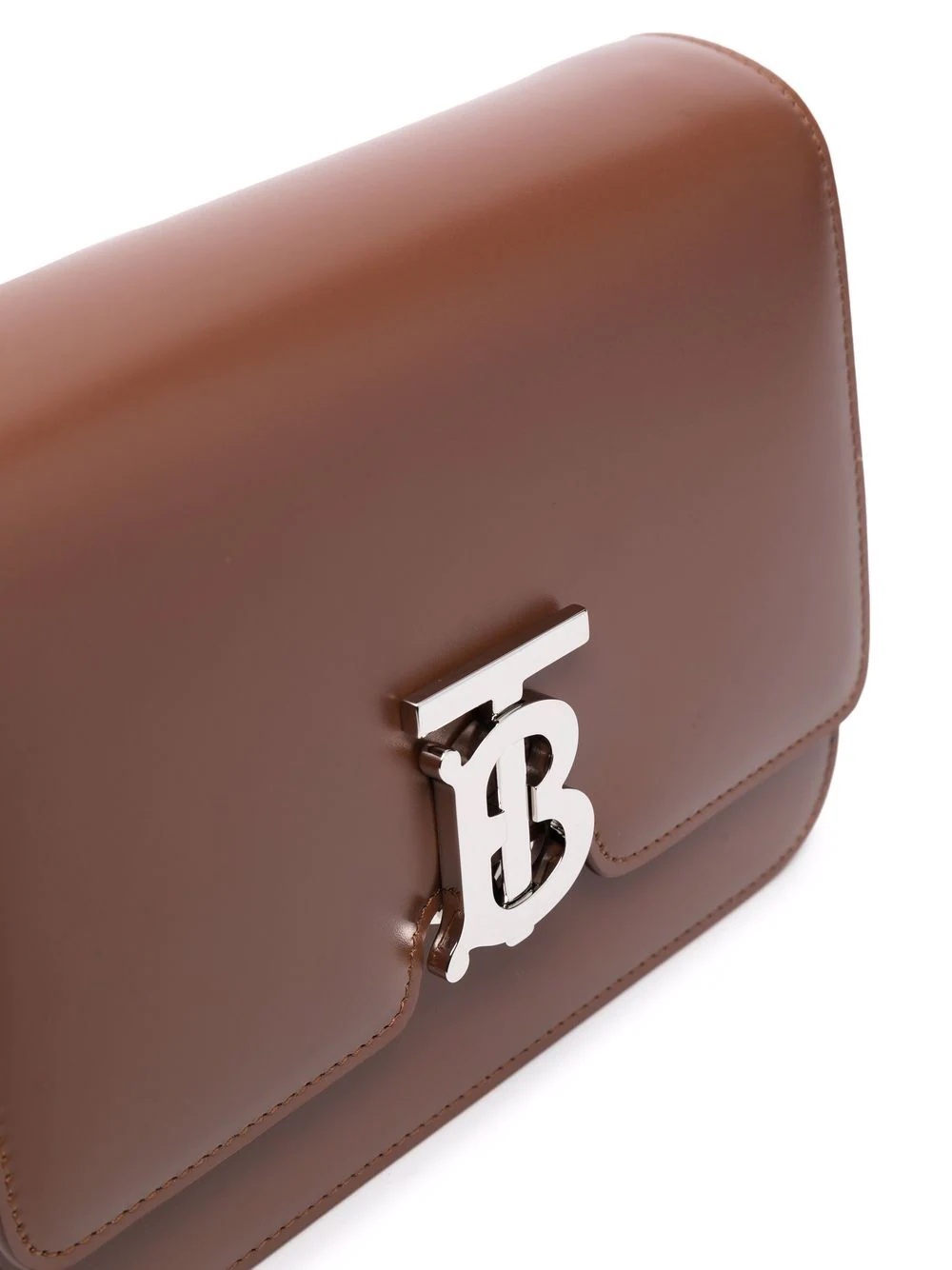 Burberry Small Tb Crossbody Bag In Brown