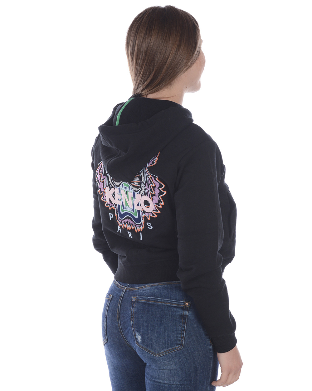 Kenzo Logo Zipper Casual Jacket In Black