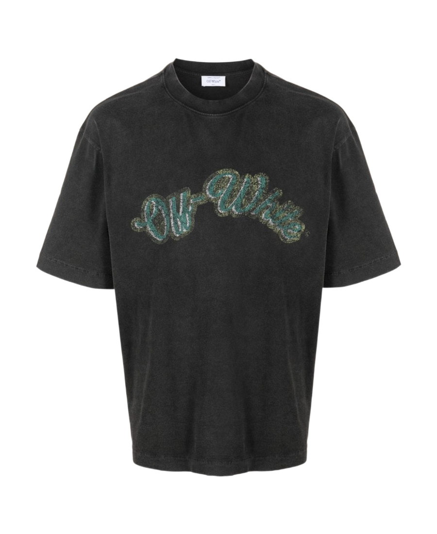 Off-white Bacchus Skate Cotton Graphic T-shirt In Black