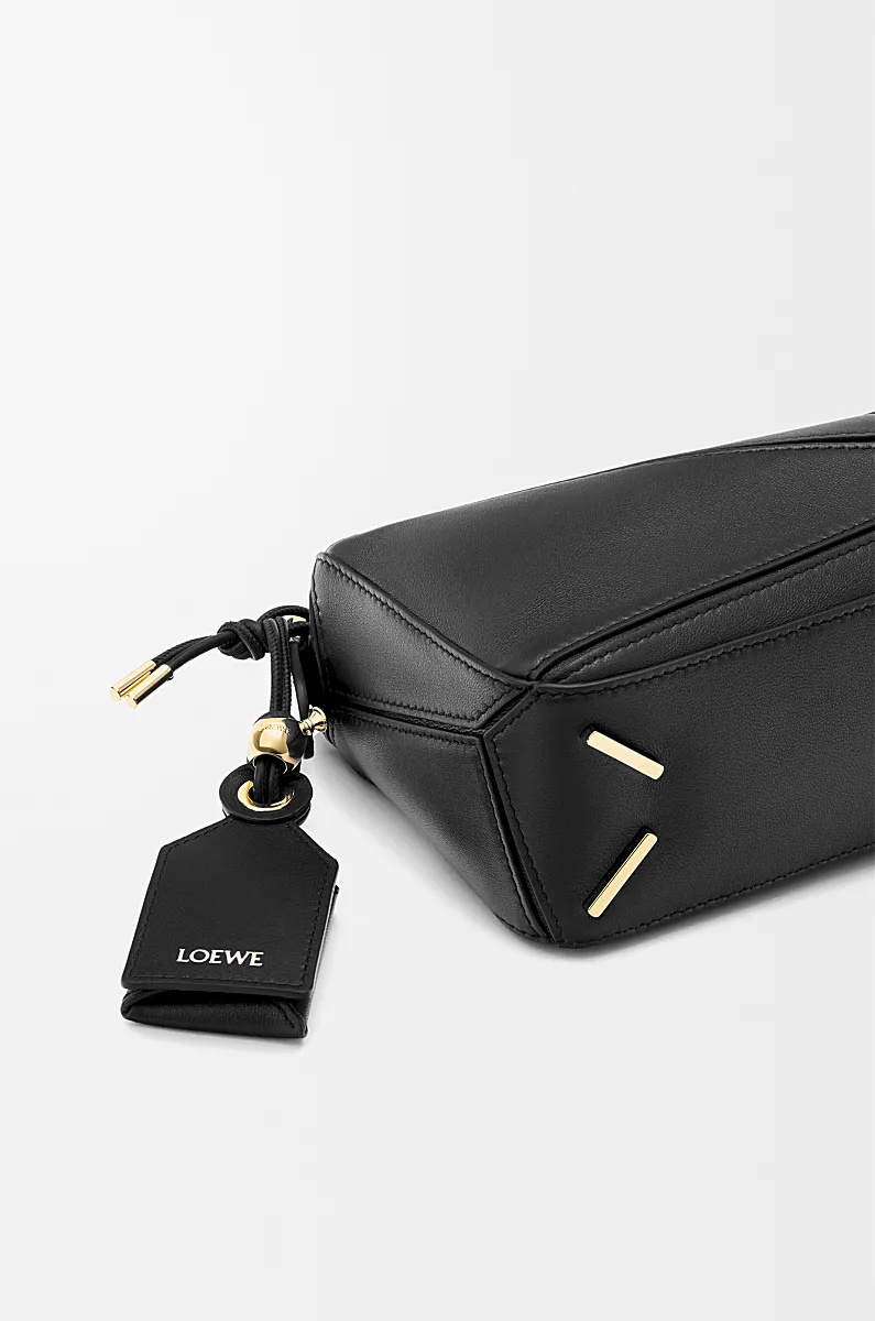 Loewe Mini Featherlight Puzzle Bag In Nappa Lambskin In Black