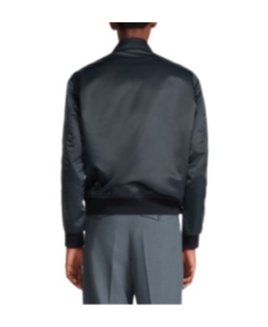 Dior Homme Buttoned Bomber Jacket In Blue