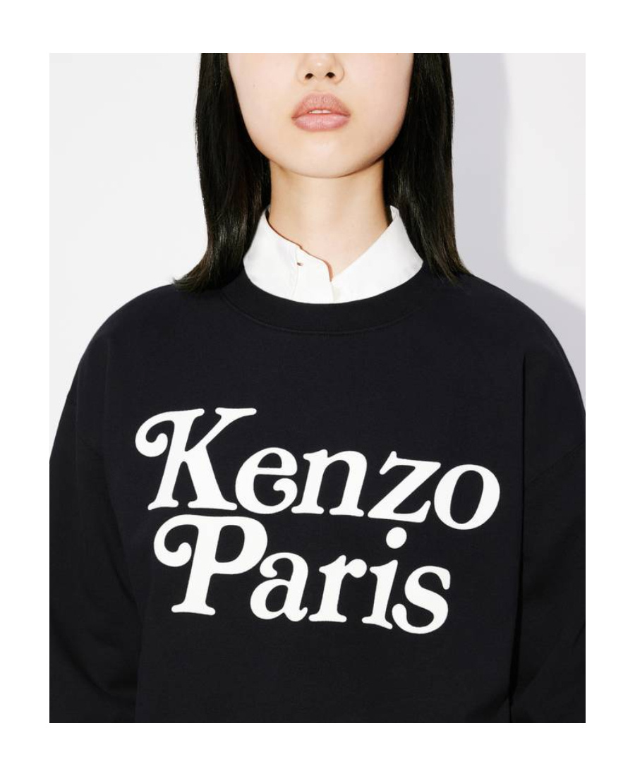 Kenzo Cotton Crew Neck Sweatshirt In Black