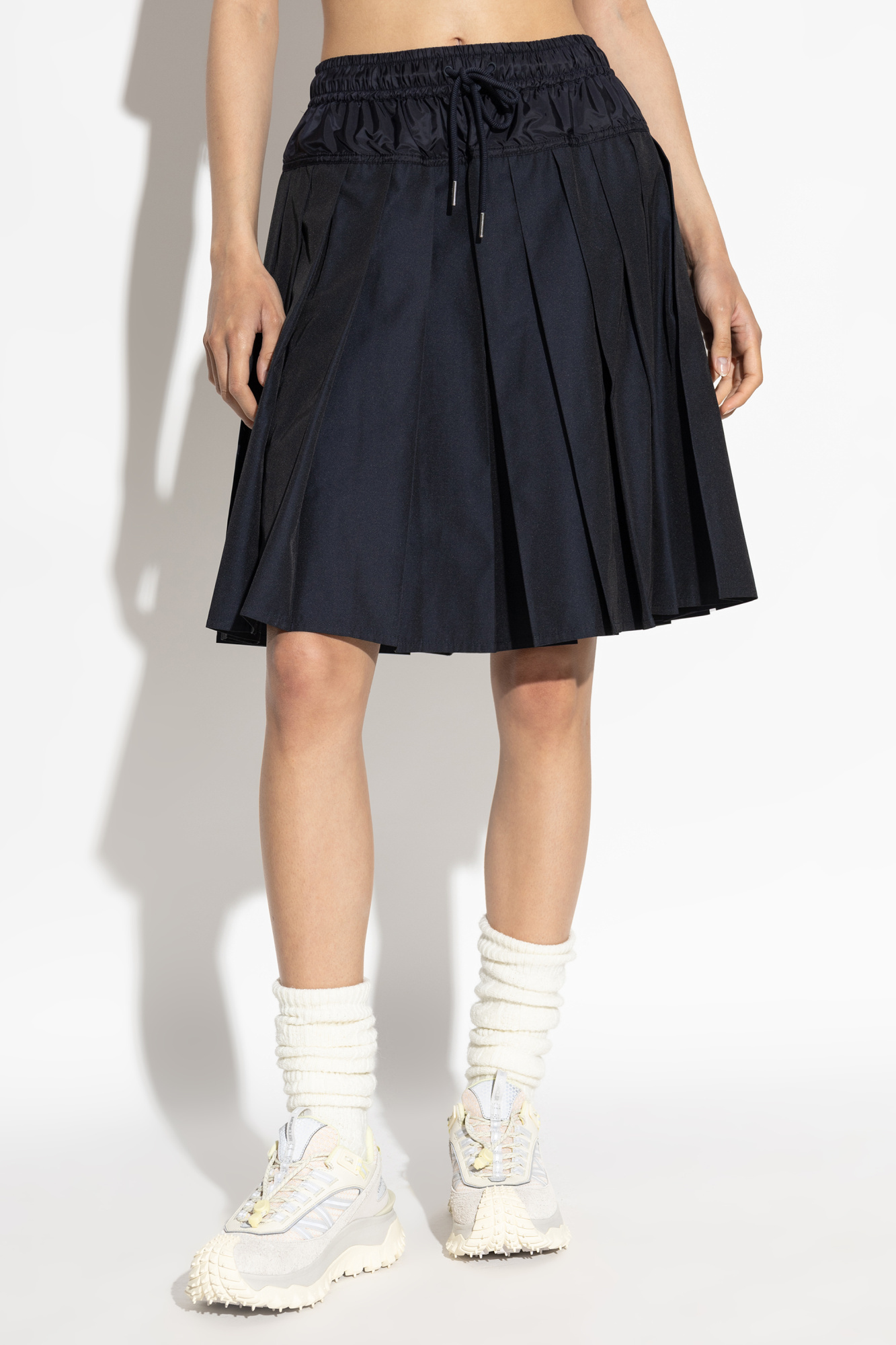 Moncler Pleated Drawstring Skirt